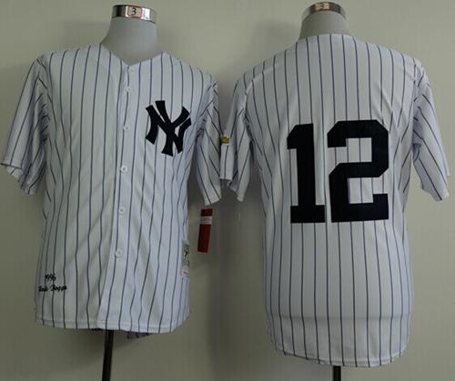 Custom Fan-Made Wade Boggs New York Yankees #12 White 1996 Throwback Baseball Jersey