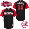 Custom Fan-Made Dellin Betances New York Yankees #68 Black 2015 All-Star Edition Baseball Jersey