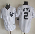 Custom Fan-Made Derek Jeter New York Yankees #2 White Baseball Jersey