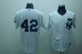 Custom Fan-Made Mariano Rivera Gms Boss New York Yankees #42 White Baseball Jersey