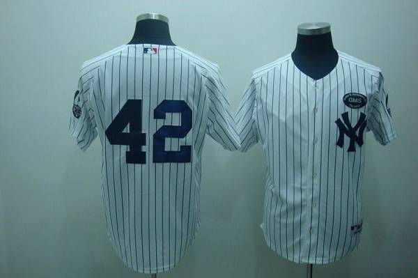 Custom Fan-Made Mariano Rivera Gms Boss New York Yankees #42 White Baseball Jersey