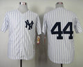 Custom Fan-Made Reggie Jackson New York Yankees #44 White 1977 Throwback Baseball Jersey