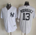 Custom Fan-Made Alex Rodriguez New York Yankees #13 White Baseball Jersey