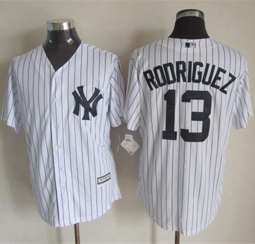 Custom Fan-Made Alex Rodriguez New York Yankees #13 White Baseball Jersey
