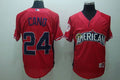 Custom Fan-Made Robinson Cano BP New York Yankees #24 Red 2010 All-Star Edition Baseball Jersey