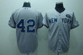 Custom Fan-Made Mariano Rivera Gms Boss New York Yankees #42 Grey Baseball Jersey
