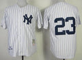 Custom Fan-Made Don Mattingly New York Yankees #23 White 1995 Throwback Baseball Jersey