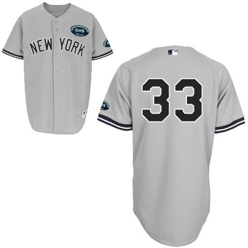 Custom Fan-Made Kelly Johnson Gms Boss" New York Yankees #33 Grey Baseball Jersey