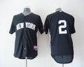 Custom Fan-Made Derek Jeter BP New York Yankees #2 Black 2011 Baseball Jersey