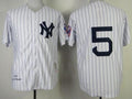 Custom Fan-Made Joe DiMaggio New York Yankees #5 White 1939 Throwback Baseball Jersey