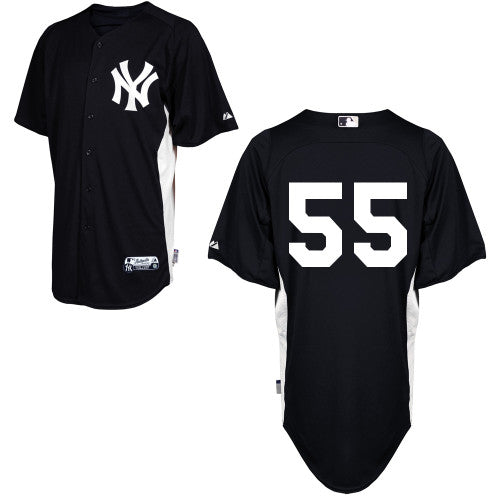 Custom Fan-Made Russell Martin New York Yankees #55 Black Baseball Jersey