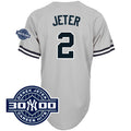 Custom Fan-Made Derek Jeter Hits New York Yankees #2 Grey Baseball Jersey