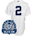 Custom Fan-Made Derek Jeter DJ 3K New York Yankees #2 White Baseball Jersey