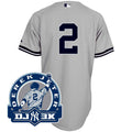Custom Fan-Made Derek Jeter DJ 3K New York Yankees #2 Grey Baseball Jersey