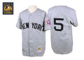 Custom Fan-Made Joe DiMaggio New York Yankees #5 Grey 1939 Baseball Jersey