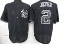 Custom Fan-Made Derek Jeter New York Yankees #2 Black Baseball Jersey