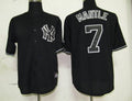 Custom Fan-Made Mickey Mantle New York Yankees #7 Black Baseball Jersey