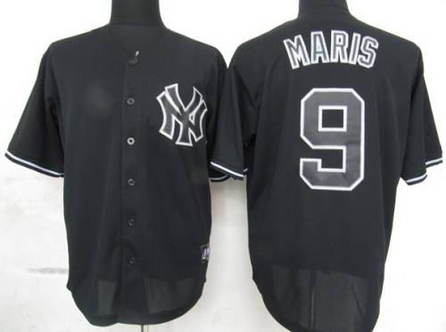 Custom Fan-Made Roger Maris New York Yankees #9 Black Baseball Jersey