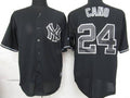Custom Fan-Made Robinson Cano New York Yankees #24 Black Baseball Jersey