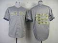 Custom Fan-Made Mariano Rivera New York Yankees #42 Grey USMC Baseball Jersey