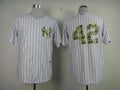 Custom Fan-Made Mariano Rivera New York Yankees #42 White USMC Baseball Jersey