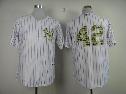 Custom Fan-Made Mariano Rivera New York Yankees #42 White USMC Baseball Jersey