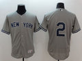 Custom Fan-Made Derek Jeter New York Yankees #2 Grey Baseball Jersey