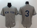 Custom Fan-Made Babe Ruth New York Yankees #3 Grey Baseball Jersey