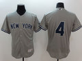 Custom Fan-Made Lou Gehrig New York Yankees #4 Grey Baseball Jersey