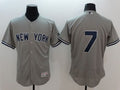 Custom Fan-Made Mickey Mantle New York Yankees #7 Grey Baseball Jersey