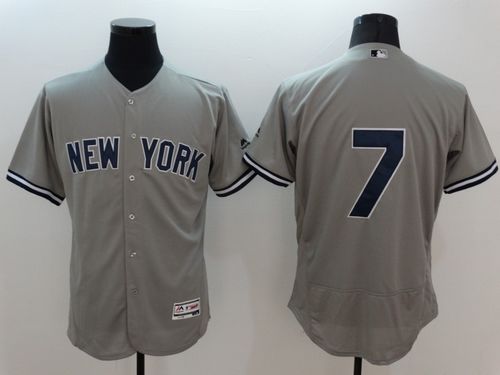 Custom Fan-Made Mickey Mantle New York Yankees #7 Grey Baseball Jersey
