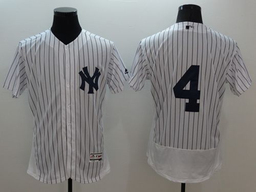 Custom Fan-Made Lou Gehrig New York Yankees #4 White Baseball Jersey