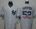 Custom Fan-Made C.C. Sabathia USA Flag New York Yankees #52 White Baseball Jersey