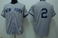 Custom Fan-Made Derek Jeter New York Yankees #2 Grey Baseball Jersey