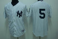 Custom Fan-Made Joe DiMaggio New York Yankees #5 White Baseball Jersey