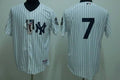 Custom Fan-Made Mickey Mantle New York Yankees #7 White Baseball Jersey