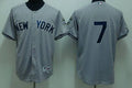 Custom Fan-Made Mickey Mantle New York Yankees #7 Grey Baseball Jersey
