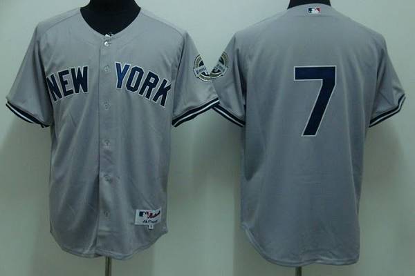Custom Fan-Made Mickey Mantle New York Yankees #7 Grey Baseball Jersey