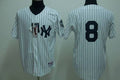 Custom Fan-Made Yogi Berra New York Yankees #8 White Baseball Jersey