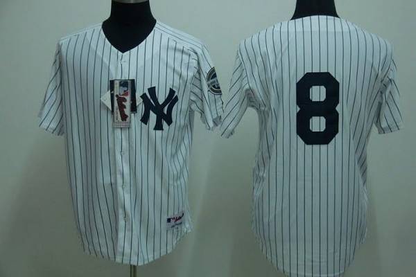 Custom Fan-Made Yogi Berra New York Yankees #8 White Baseball Jersey