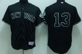 Custom Fan-Made Alex Rodriguez New York Yankees #13 Black Baseball Jersey