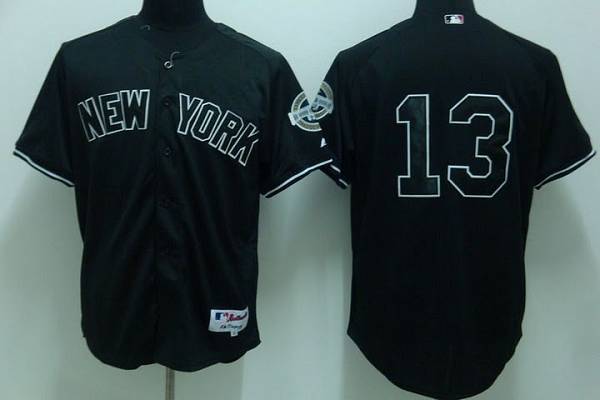 Custom Fan-Made Alex Rodriguez New York Yankees #13 Black Baseball Jersey