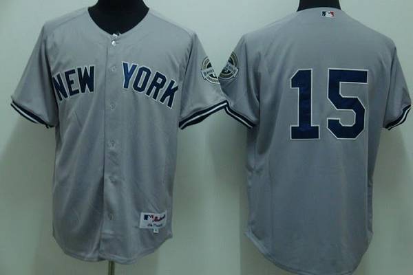 Custom Fan-Made Thurman Munson New York Yankees #15 Grey Baseball Jersey