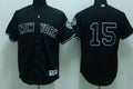 Custom Fan-Made Thurman Munson New York Yankees #15 Black Baseball Jersey