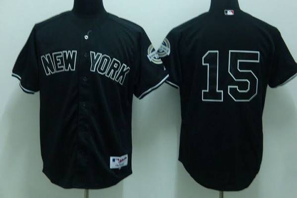 Custom Fan-Made Thurman Munson New York Yankees #15 Black Baseball Jersey