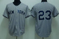 Custom Fan-Made Don Mattingly New York Yankees #23 Grey Baseball Jersey