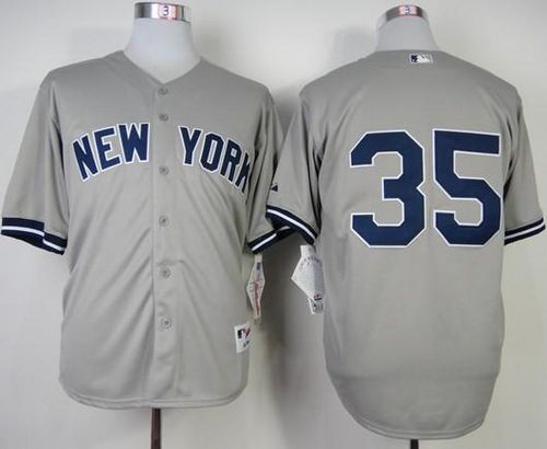 Custom Fan-Made Michael Pineda New York Yankees #35 Grey Baseball Jersey