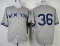 Custom Fan-Made Carlos Beltran New York Yankees #36 Grey Baseball Jersey