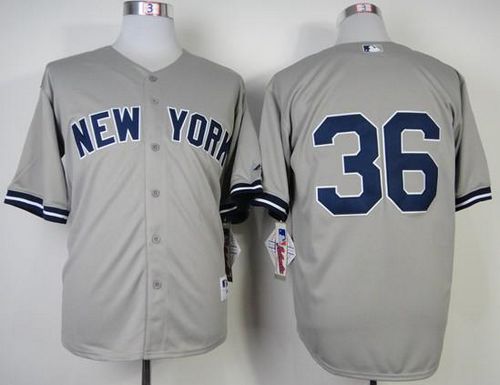 Custom Fan-Made Carlos Beltran New York Yankees #36 Grey Baseball Jersey