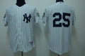 Custom Fan-Made Mark Teixeira New York Yankees #25 White Baseball Jersey